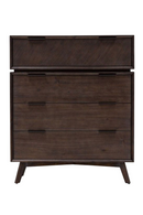 Brown Acacia 4-Drawer Chest | OROA Modern Roger | Oroatrade.com