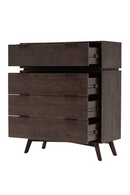 Brown Acacia 4-Drawer Chest | OROA Modern Roger | Oroatrade.com
