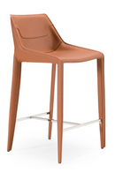 Saddle Leather Counter Stool | OROA Modern Halo | Oroatrade.com