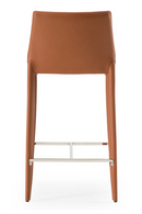 Saddle Leather Counter Stool | OROA Modern Halo | Oroatrade.com