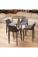 Saddle Leather Counter Stool | OROA Modern Halo | Oroatrade.com