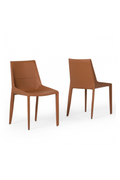 Saddle Leather Dining Chairs (2) | OROA Modern Halo | Oroatrade.com