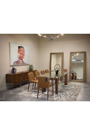 Saddle Leather Dining Chairs (2) | OROA Modern Halo | Oroatrade.com