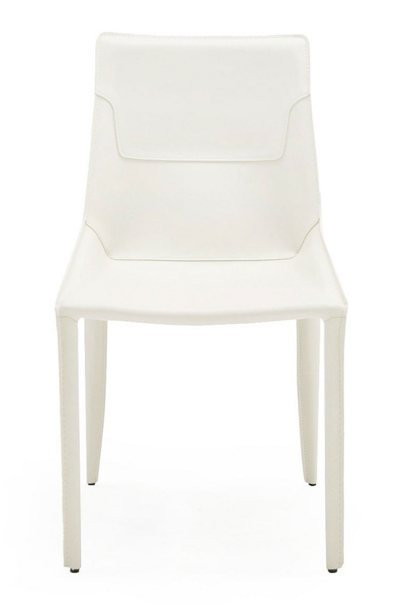 Saddle Leather Dining Chairs (2) | OROA Modern Halo | Oroatrade.com