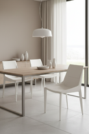 Saddle Leather Dining Chairs (2) | OROA Modern Halo | Oroatrade.com