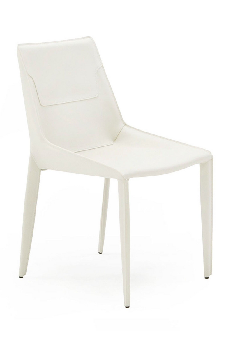 Saddle Leather Dining Chairs (2) | OROA Modern Halo | Oroatrade.com