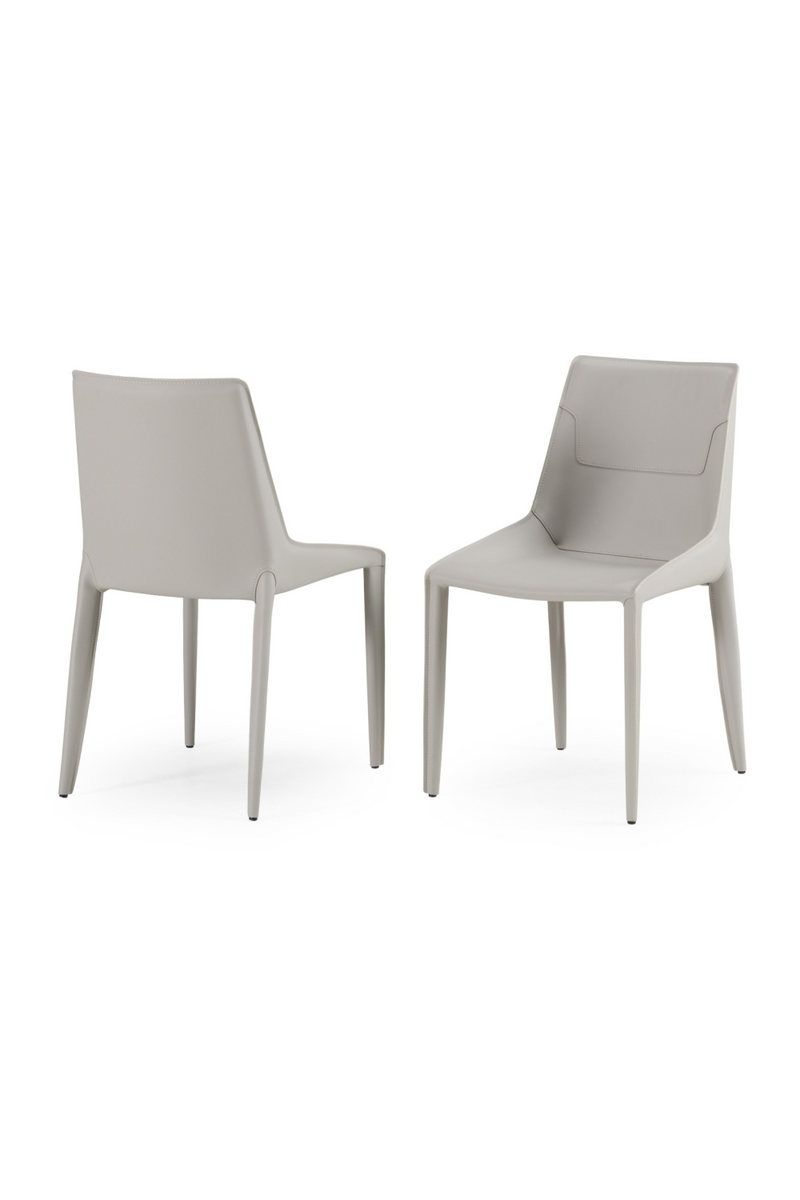 Saddle Leather Dining Chairs (2) | OROA Modern Halo | Oroatrade.com