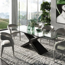 Black Glass Extendable Dining Table | OROA Modern Adler