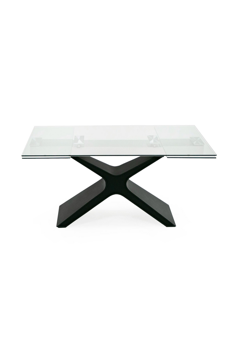 Black Glass Extendable Dining Table | OROA Modern Adler | Oroatrade.com