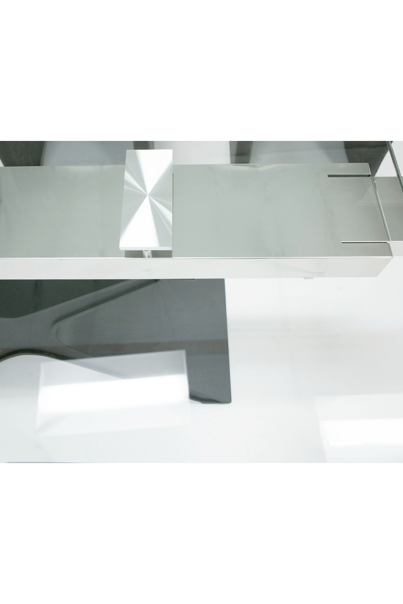 Black Glass Extendable Dining Table | OROA Modern Adler | Oroatrade.com