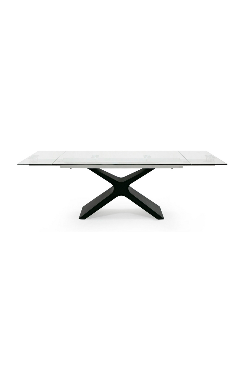 Black Glass Extendable Dining Table | OROA Modern Adler | Oroatrade.com