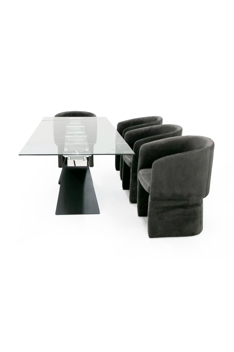 Black Glass Extendable Dining Table | OROA Modern Adler | Oroatrade.com