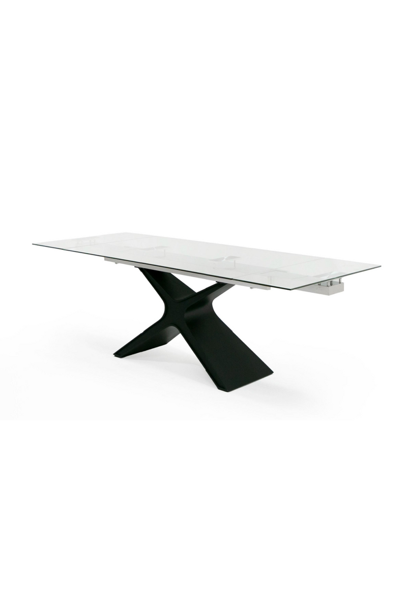 Black Glass Extendable Dining Table | OROA Modern Adler | Oroatrade.com