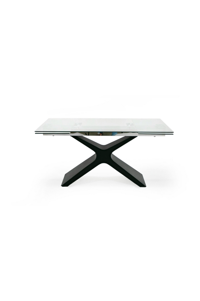Black Glass Extendable Dining Table | OROA Modern Adler | Oroatrade.com