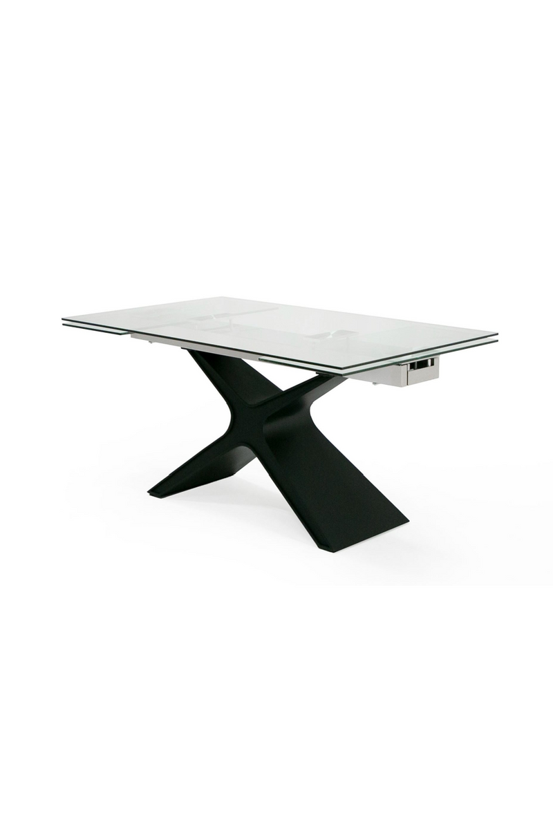 Black Glass Extendable Dining Table | OROA Modern Adler | Oroatrade.com