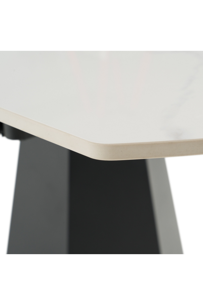 White Ceramic Extendable Dining Table | OROA Modern Barela | Oroatrade.com