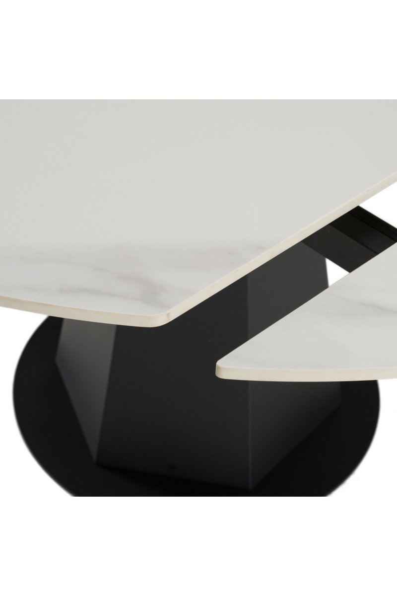 White Ceramic Extendable Dining Table | OROA Modern Barela | Oroatrade.com