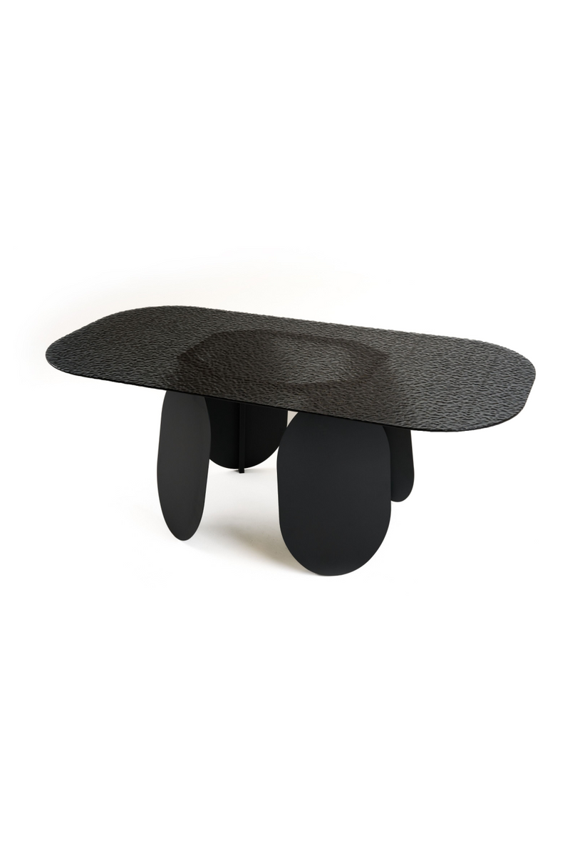 Hammered Gray Glass Dining Table | OROA Modern Maxine | Oroatrade.com