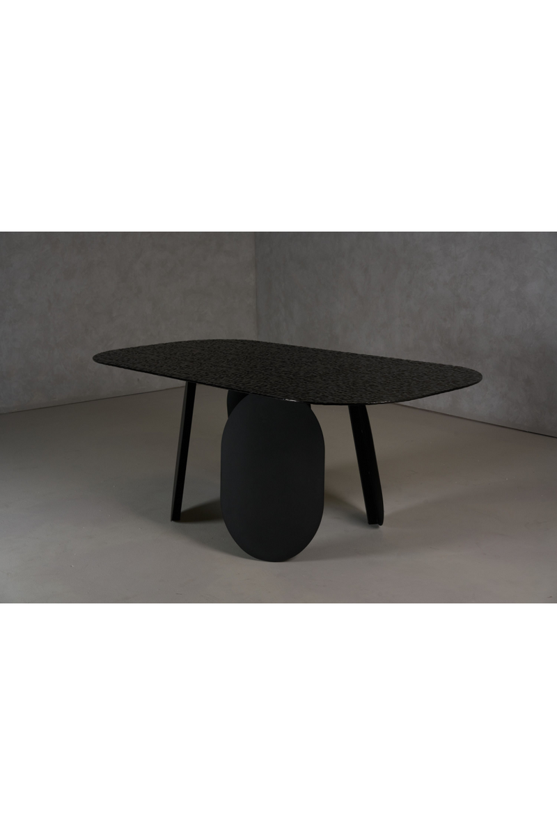 Hammered Gray Glass Dining Table | OROA Modern Maxine | Oroatrade.com
