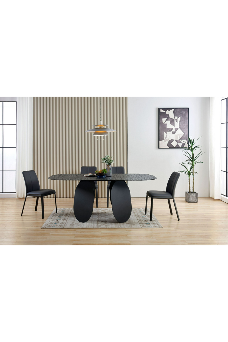 Hammered Gray Glass Dining Table | OROA Modern Maxine | Oroatrade.com