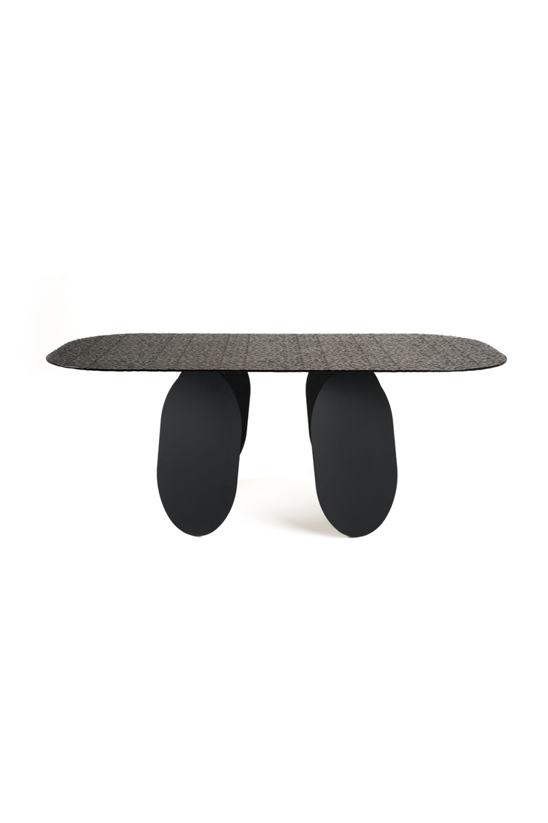 Hammered Gray Glass Dining Table | OROA Modern Maxine | Oroatrade.com