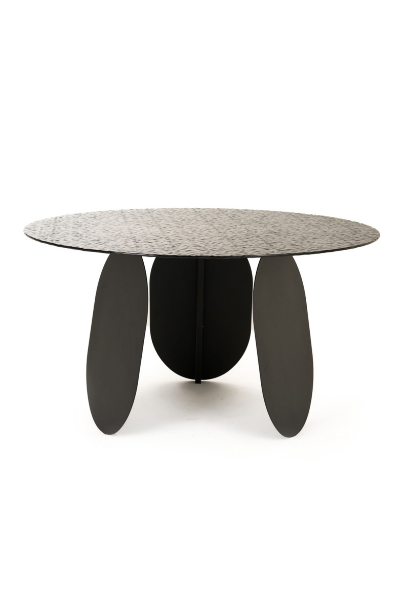 Round Gray Glass Dining Table | OROA Modern Maxine | Oroatrade.com