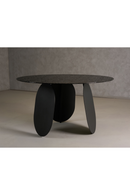 Round Gray Glass Dining Table | OROA Modern Maxine | Oroatrade.com