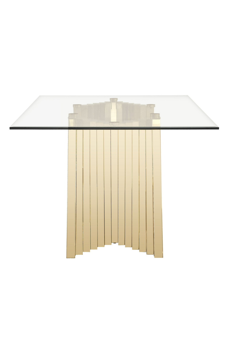 Gold Base Glass Dining Table | OROA Modern Buquet | Oroatrade.com
