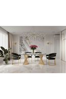 Gold Base Glass Dining Table | OROA Modern Buquet | Oroatrade.com