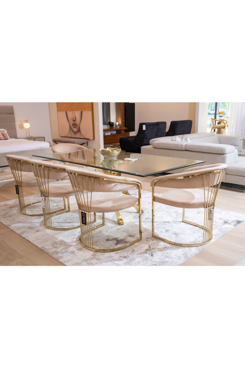 Velvet Curved Dining Chair | OROA Modern Linda