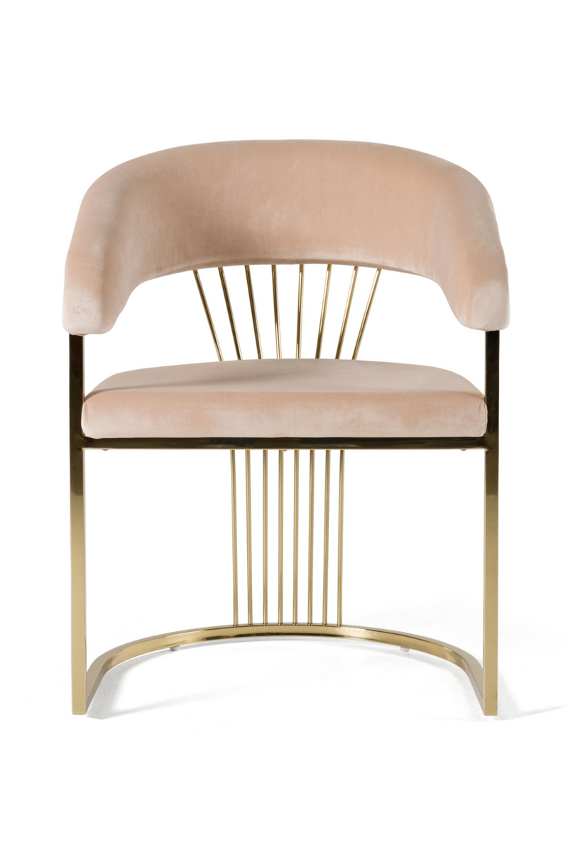 Velvet Curved Dining Chair | OROA Modern Linda | Oroatrade.com