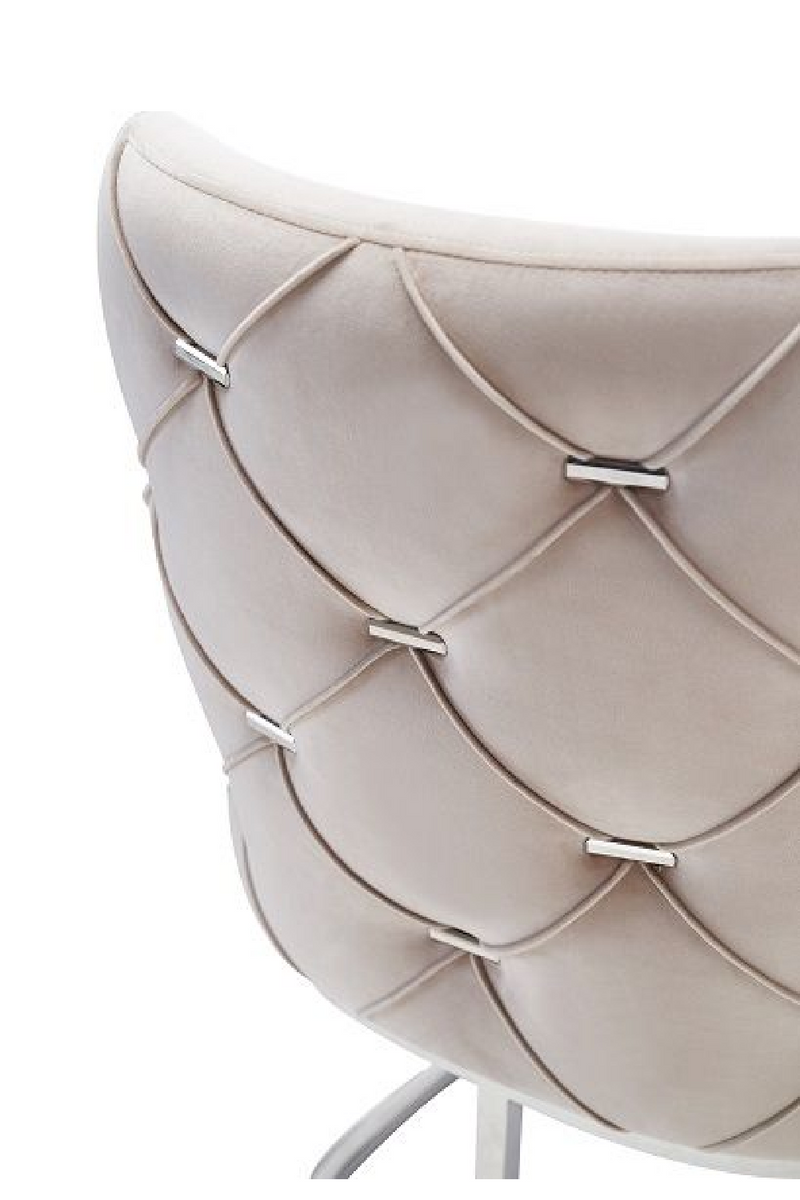 Beige Velvet Dining Chair Set (2) | OROA Modern Daria | Oroatrade.com