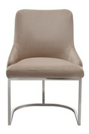Beige Velvet Dining Chair Set (2) | OROA Modern Daria | Oroatrade.com