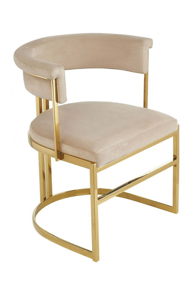 Beige Velvet Gold Dining Frame | OROA Modern Munith | Oroatrade.com