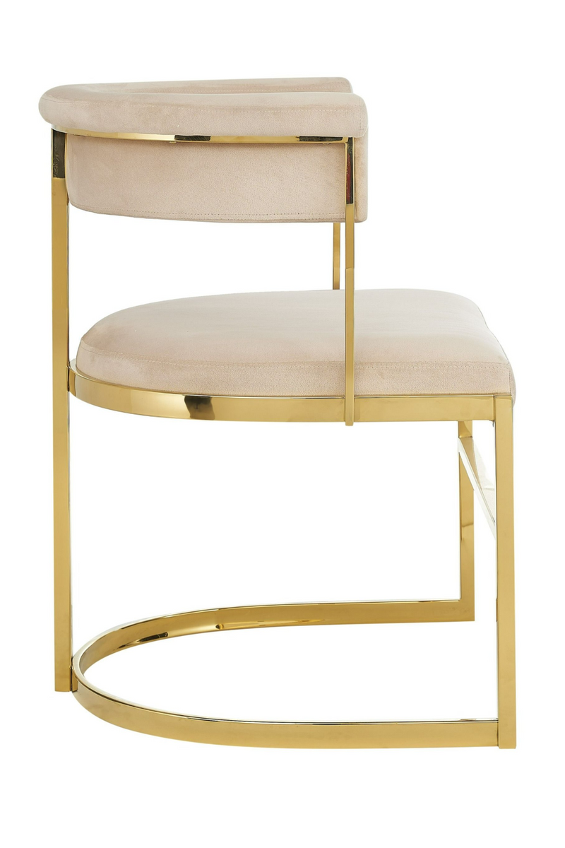 Beige Velvet Gold Dining Frame | OROA Modern Munith | Oroatrade.com