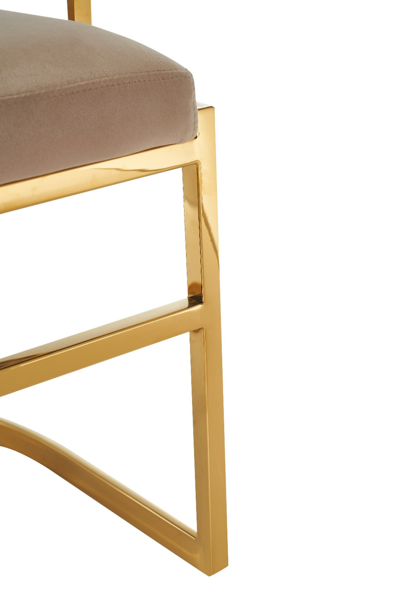 Beige Velvet Gold Dining Frame | OROA Modern Munith | Oroatrade.com