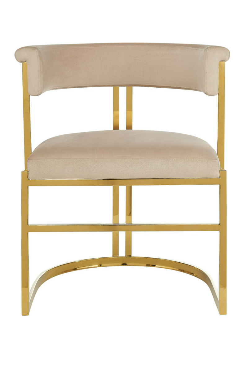 Beige Velvet Gold Dining Frame | OROA Modern Munith | Oroatrade.com
