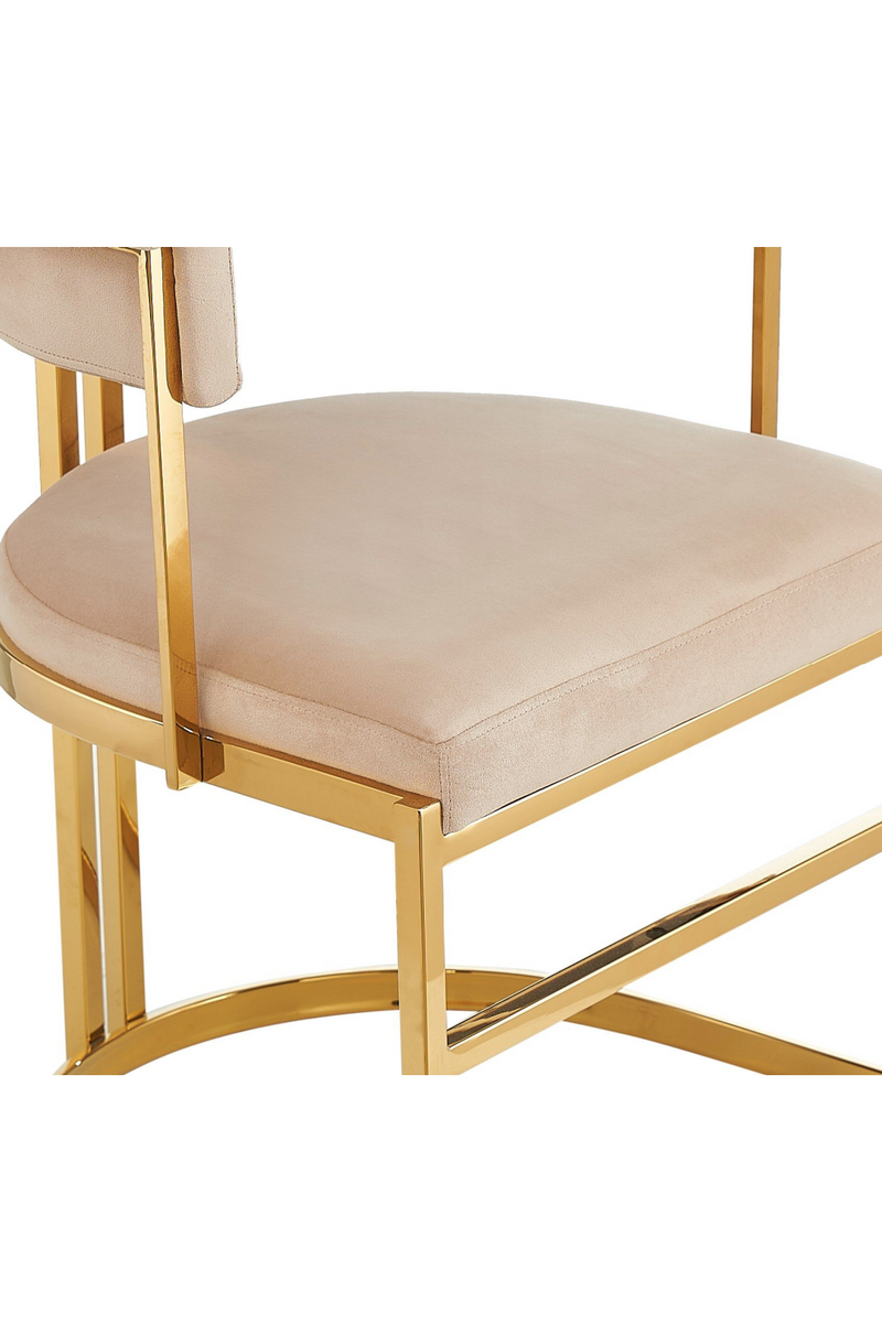 Beige Velvet Gold Dining Frame | OROA Modern Munith | Oroatrade.com