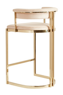 Beige Velvet Counter Stool | OROA Modern Munith | Oroatrade.com