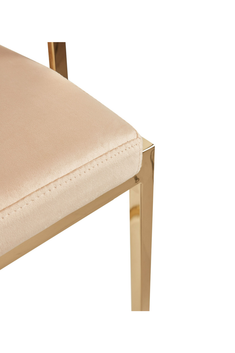 Beige Velvet Counter Stool | OROA Modern Munith | Oroatrade.com