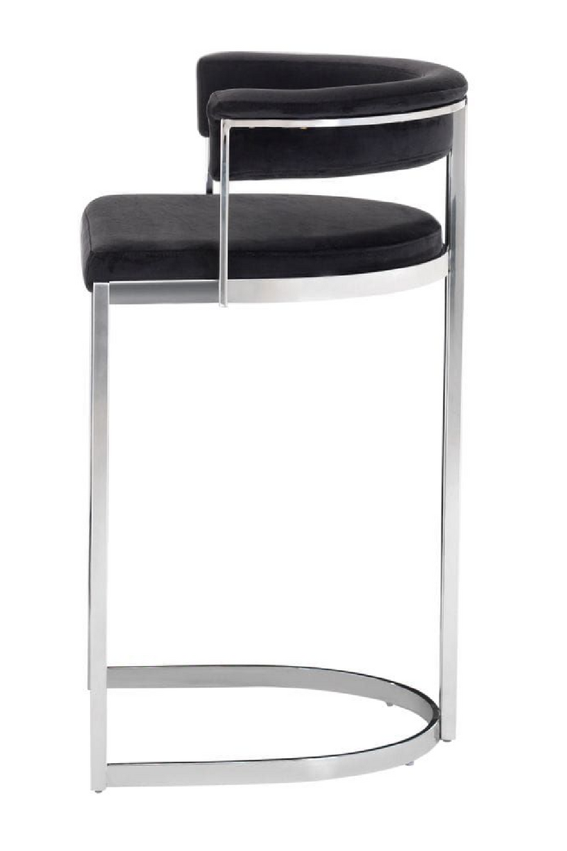 Black Velvet Counter Stool | OROA Modern Munith | Oroatrade.com