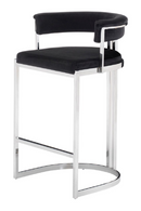 Black Velvet Counter Stool | OROA Modern Munith | Oroatrade.com