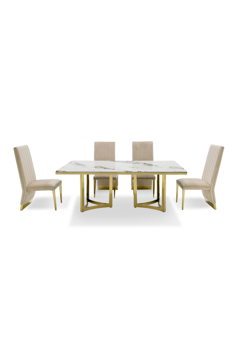 White Marble Top Dining Table | OROA Modern Loomis | Oroatrade.com