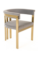 Gray Velvet Dining Chair | OROA Modern Pontiac