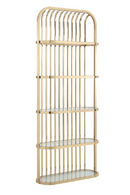 Gold Framed Glass Bookshelf | OROA Modern Doral | Oroatrade.com