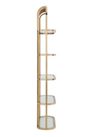 Gold Framed Glass Bookshelf | OROA Modern Doral | Oroatrade.com