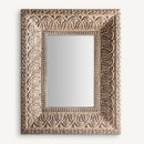 Beige Oriental Carved Mirror | Vical Home Barveire