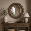 Hospitality furniture - Vintage Gold Round Mirror - www.oroatrade.com