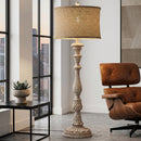 Beige Carved Floor Lamp | Vical Home