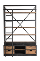 Iron Framed Bookcase with Ladder | Vical Home Ivalo | Oroatrade.com